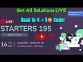 CodeChef Contest 195 - All Coding Solutions 16 July 2025 Rated for All