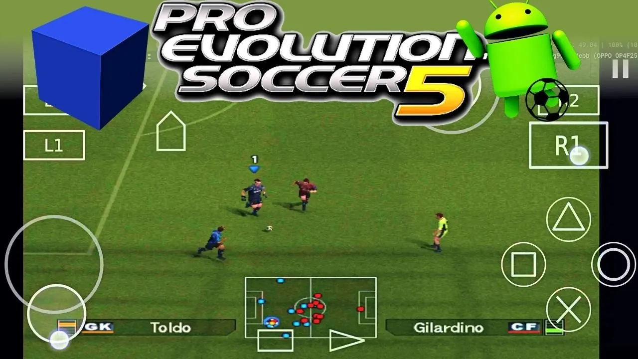 Pro Evolution Soccer 2005 (PES 5) - PS2 Emulator Android Gameplay - PES 5 Aether SX2 APK Mobile-2022