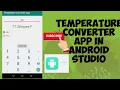 How to Build Temperature Converter app in android studio