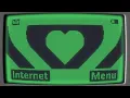 Black and Green Y2k Nokia Monochrome Heart Background || 1 Hour Looped HD