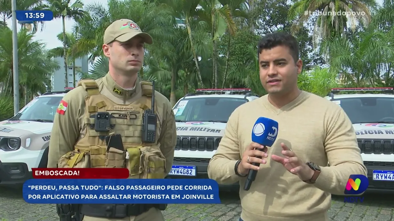 Combate ao crime: PM de Joinville prende assaltante de motorista de aplicativo