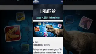 UPDATE 92 Release Notes - Jurassic World The Game