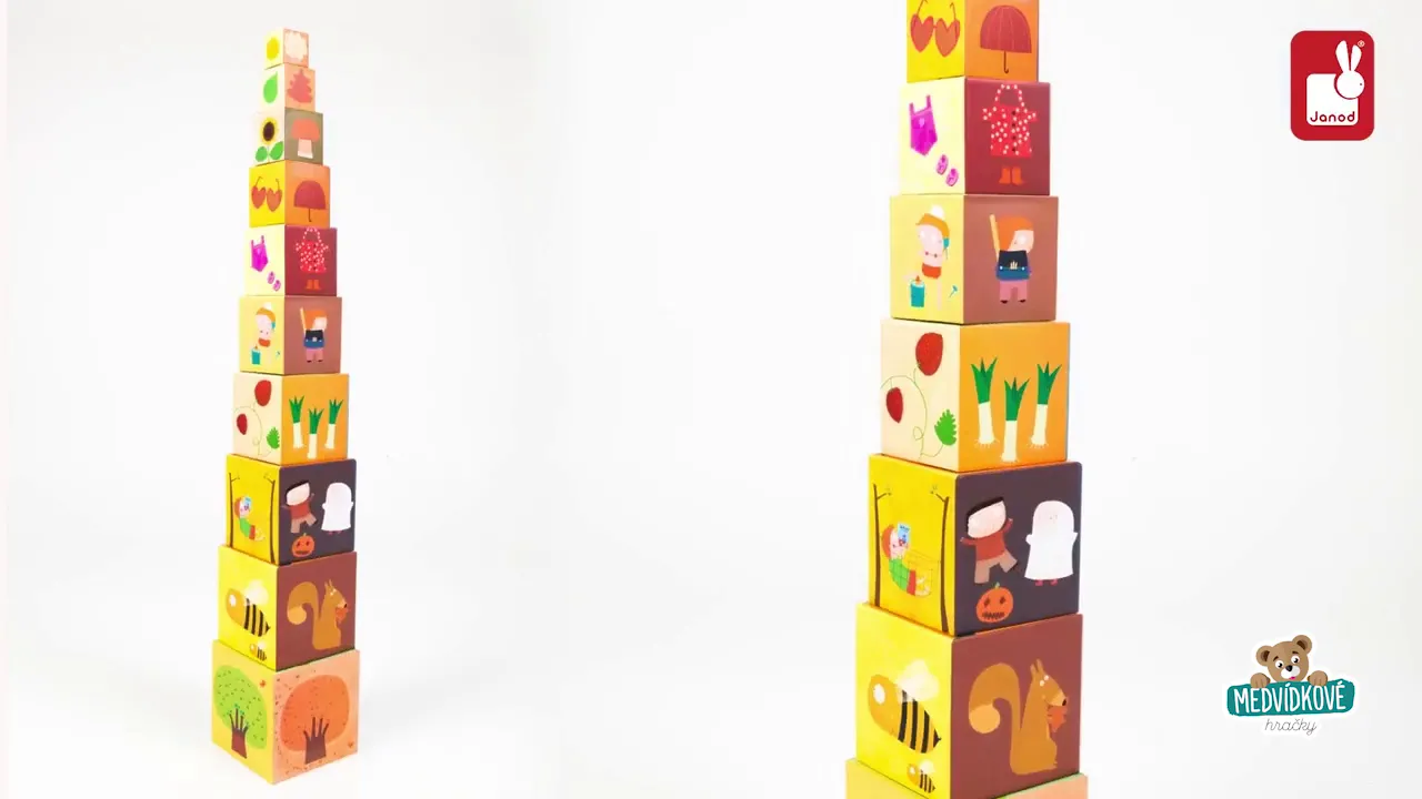 Vývoj motoriky - Skládací pyramida 4 roční období Janod - 4