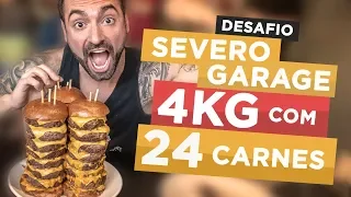 Desafio #64 - Torre com 24 carnes do Severo Garage!! (4kg, ~11.000 kcal)