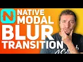 Modal Dialog Blur Animated Transition in NativeScript Tutorial