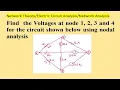 Find  the Voltages at node 1, 2, 3 and 4 for the circuit shown below using nodal analysis