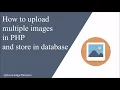 How to upload multiple images in PHP store in mysql Multiple input 1 Input with multiple image