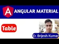 Mat Table how to use mat table in angular project guide