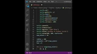 Python Turtle Code For Drawing Rainbow Turtle Python Rainbow Drawing