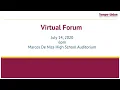 TUHSD School Reopening Forum 7 14 2020 PLEASE NOTE-THERE ARE ISSUES FOR THE FIRST 2 30