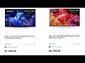 2022 Sony TV Prices Z9K A95K A90K A80K X95K X90K X85K X80K