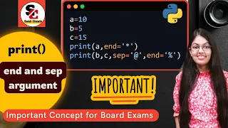 print in python end and sep argument Important for CBSE Class 12 Computer Science
