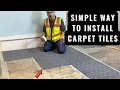 Seam Method Carpet Tile Installation with 4 Wide Carpet Tile Tape Tutorial 2026