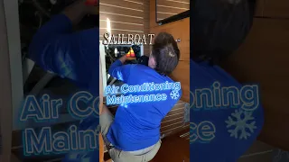 Sailboat Air Conditioning Maintenance #summertime  #airconditioning #maintenance #sailingbyefelicia