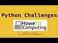 Python challenges level 2 challenge 1
