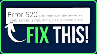 WEB SERVER IS RETURNING AN UNKNOWN ERROR ERROR CODE 520 FIXED Error Eode 520 Cloudflare Problem