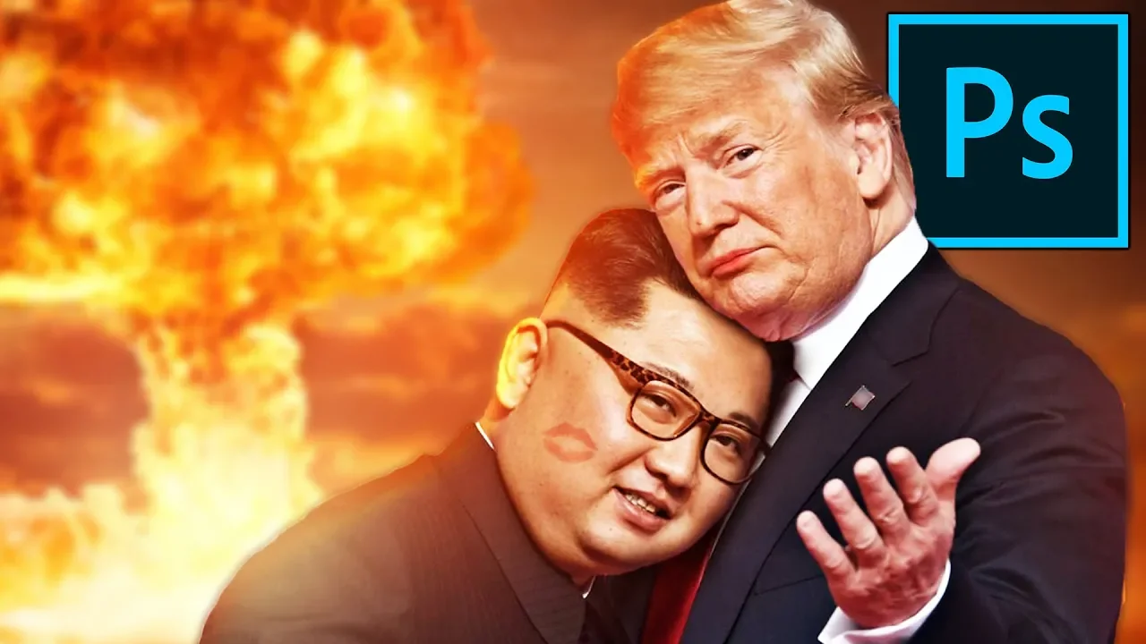 Photoshopping DONALD TRUMP and KIM JONG UN ❤️❤️