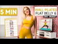 7 DAY CHALLENGE 5 Min Wall Workout For Flat Belly and Tiny Waist