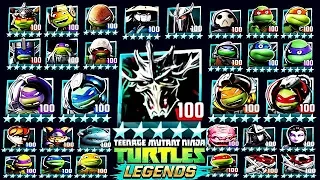 ALL 81 PLATINUM LEVEL 100 CHARACTERS TMNT LEGENDS 