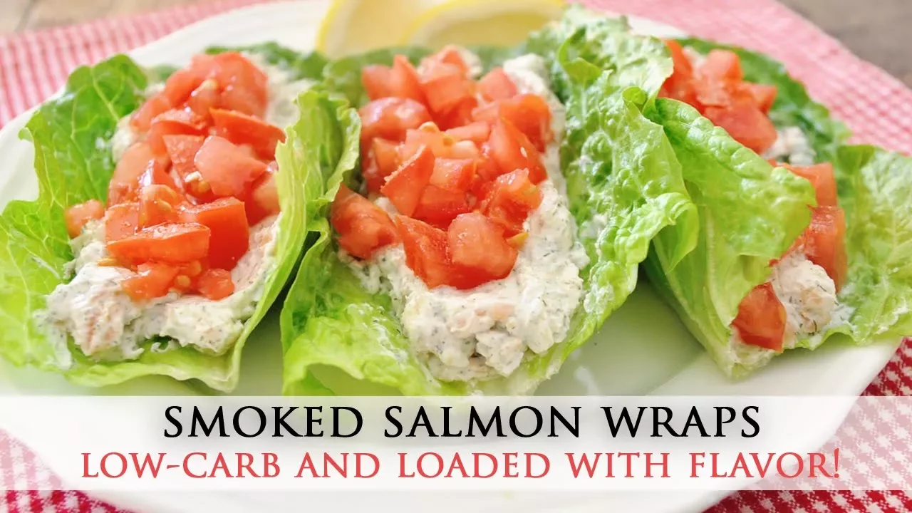 Smoked Salmon Lettuce Wraps - Low Carb Recipe