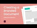 Creating a Branded Document in InDesign 2021 - Interactive Elements