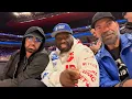 Crowd Goes Wild as Eminem 50 Cent Paul Rosenberg Are Spotted at Pistons-Cavs Game