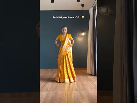 Radha Rani saree draping ✨😍🪷🪈 #saree #janmashtami #banarasi #lehengasaree