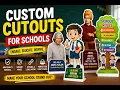 Top School Cutouts Educational Standees Classroom Decoration Ideas School Display Products