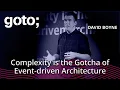 Complexity is the Gotcha of Event-driven Architecture David Boyne GOTO 2024