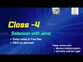 Class 4 Selenium Java Automation
