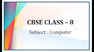 CBSE class 8 computer chapter 7 developing A visual basic application