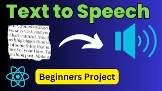Text to Speech App using React React project for Beginners Text to Speech React app
