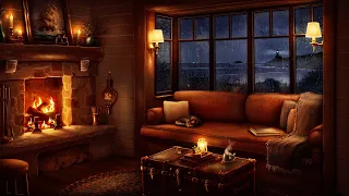 Cozy Cottage By The Sea Ambience With Rain Fireplace Sounds For Sleeping Reading Relaxation 