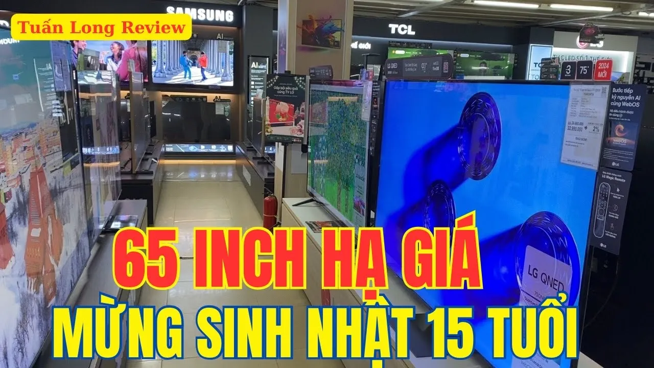 Outline Video 65 inch Hạ Sâu đón Sinh Nhật Eco-mart 15 tuổi | Sony, Samsung, LG, TCL