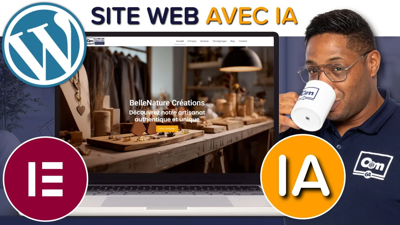 Tutoriels Comment créer un Site Web avec WordPress, IA Site Planner Elementor, ChatGPT et Midjourney