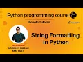 8 String Formatting in Python Python Bangla Tutorial - Mrinmoy Modak