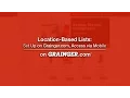 Location-Based Lists Set Up on Grainger com Access via Mobile