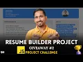 Resume Builder Project Challenge with JavaScript Giveaway No 2 Coding Kalakar