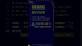 ADD TWO NUMBERS - Python GCSE Beginner