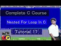 Nested For Loop C Tutorial In Hindi Using Turbo C Turbo C