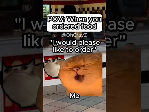 CAT MEMES 🐱 WHEN YOU ORDERED FOOD #relatable #cat #funny #food #shorts