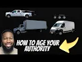 How to AGE your MC DOT for NEW Authorities Insurance Hack Hotshots Boxtrucks Cargo Vans