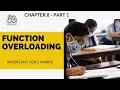 Chapter 8 Part 1 Function Overloading C I Practical Program