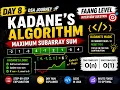 Kadane s Algorithm Explained Maximum Subarray Sum FAANG Interview Level