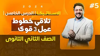 ٢ث تطبيقية الدرس الخامس والاخير ف الباب الأول تلاقي خطوط عمل ٣ قوى 