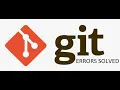 How to fix Commit failed - exit code 128 received Failed to push some refs to create git repository