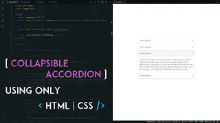 COLLAPSIBLE ACCORDION - Using Only HTML CSS