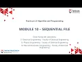 Module 10 Tutorial Sequential File