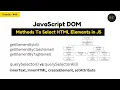JavaScript DOM Methods Explained DOM Tutorial for Beginners Frontend Web Development -