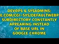 example - cgi subdirectory constantly appearing instead of base url